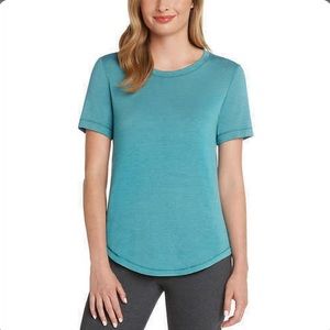 Matty M Ladies' French Terry Tee - Round Neck-Color: Light Teal - Small -- NEW